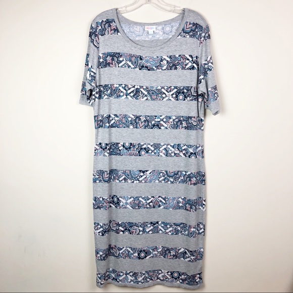LuLaRoe Dresses & Skirts - NWOT LuLaRoe Julia Gray Paisley Maxi Dress 2XL